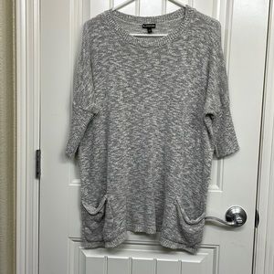 Express Oversized 3/4 Sleeve‎ Sweater gray M/L